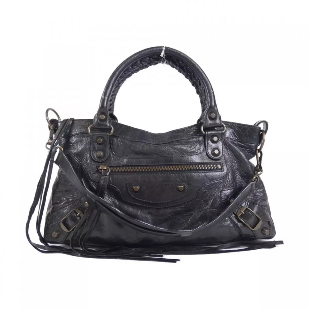 Vintage Balenciaga First Bag In Black Spring/ Summer 2006 Chevre Y Tag Y2K City